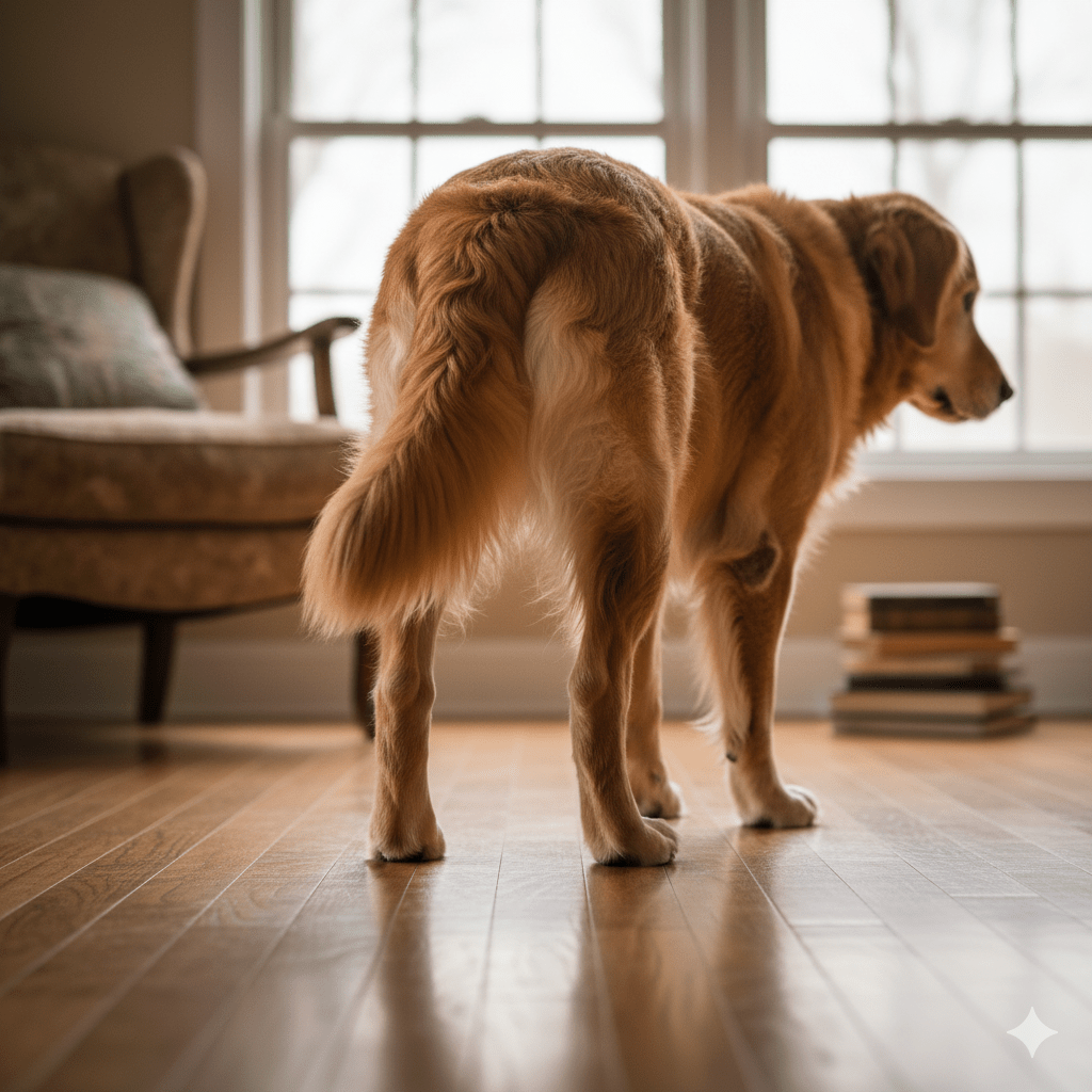 dogs back legs shaking
